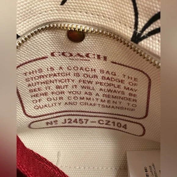 Coach Cargo Cherry Print Canvas Tote Bag NWT - Picture 11 of 13